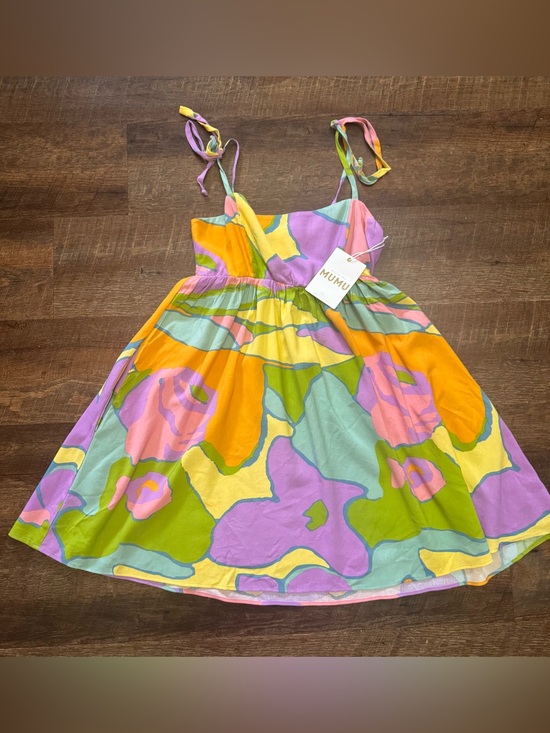 Show Me Your MuMu Dresses & Skirts - NWT Show Me Your Mumu Tie Strap Mini Dress Size Medium Colorful Cottagecore Boho